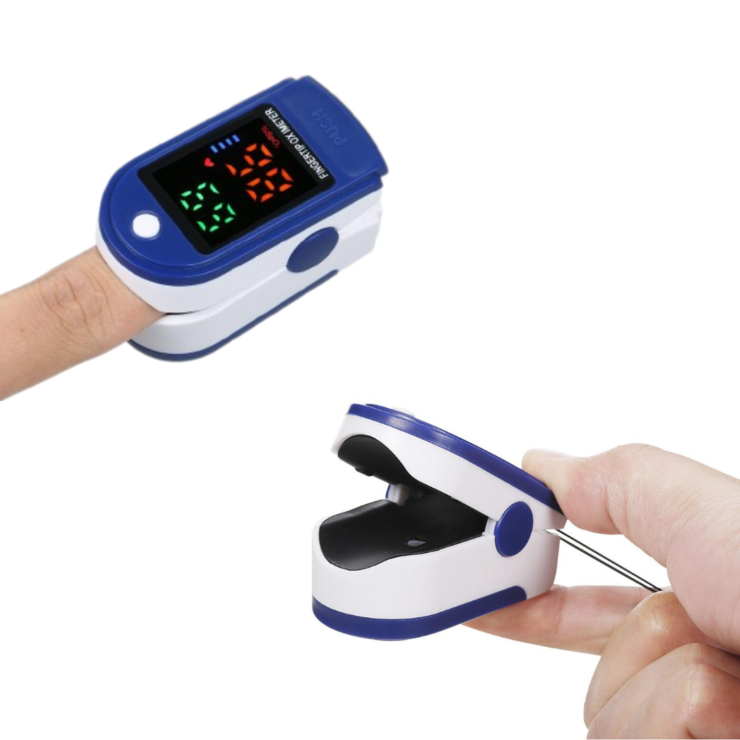 Prstový oxymetr při použití